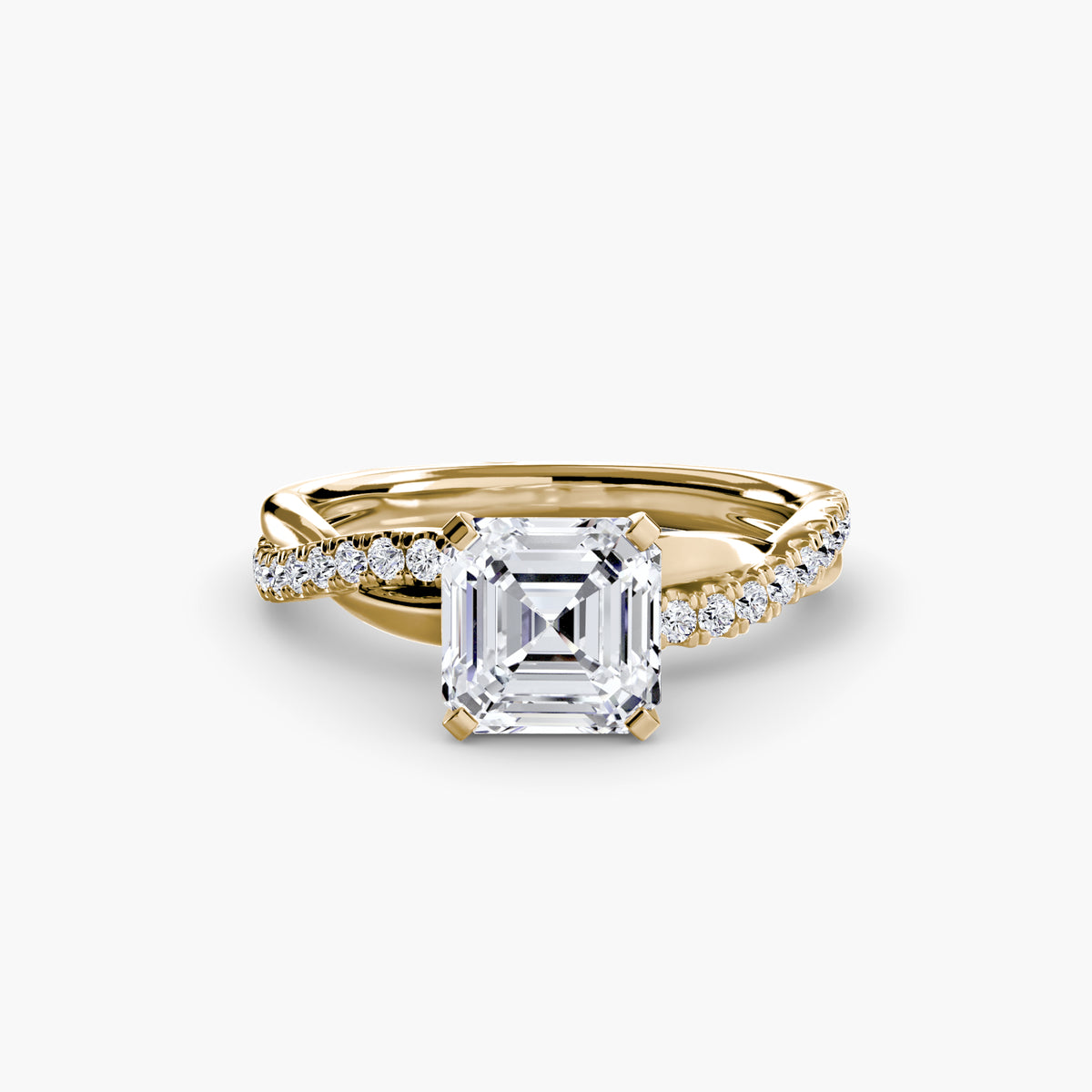 Ximena Emerald Twist Pavé Ring