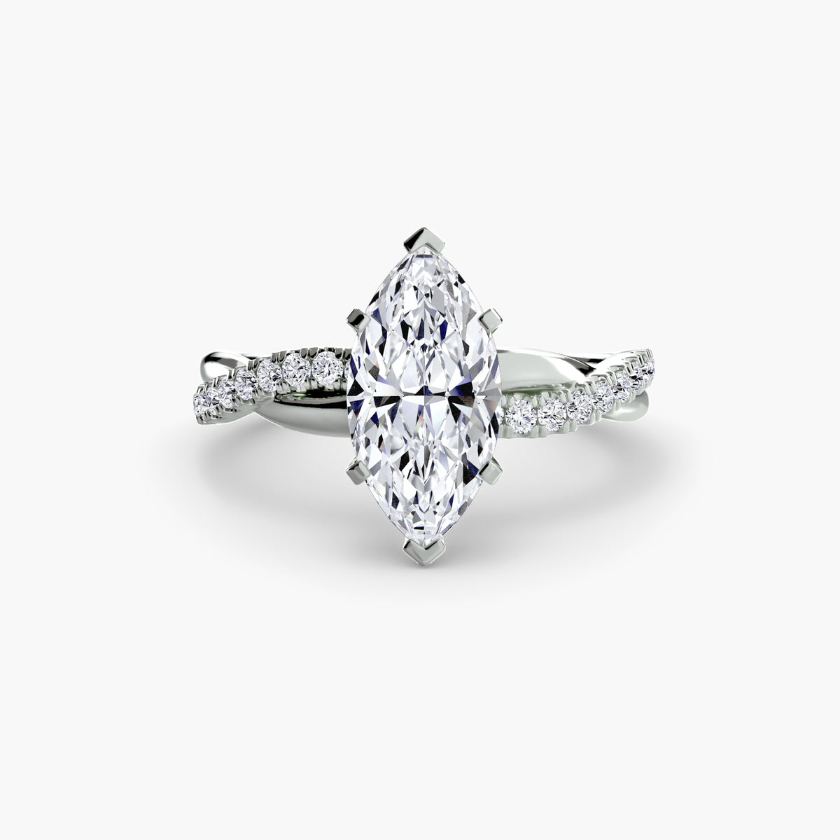 Ximena Emerald Twist Pavé Ring