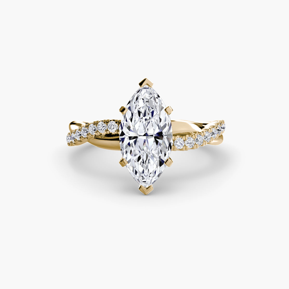 Ximena Emerald Twist Pavé Ring