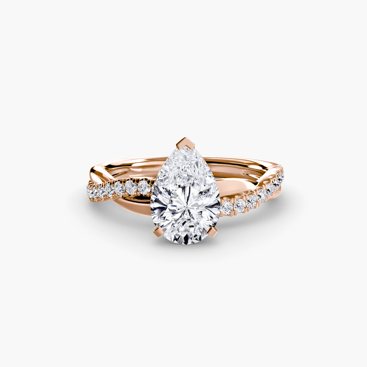 Ximena Emerald Twist Pavé Ring