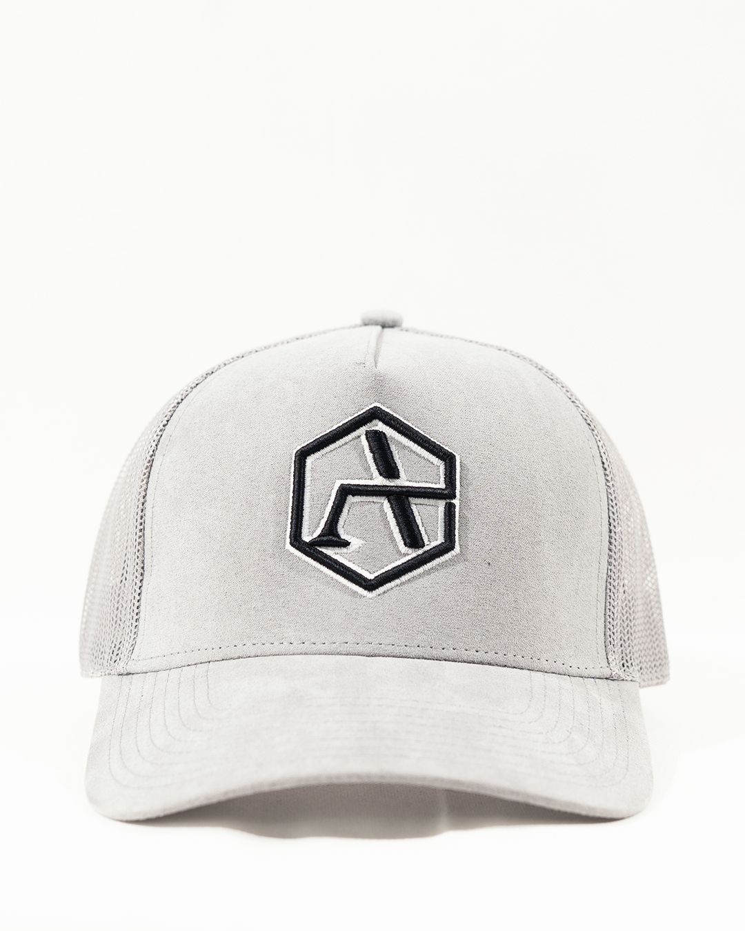 Grey Suede Trucker Hat