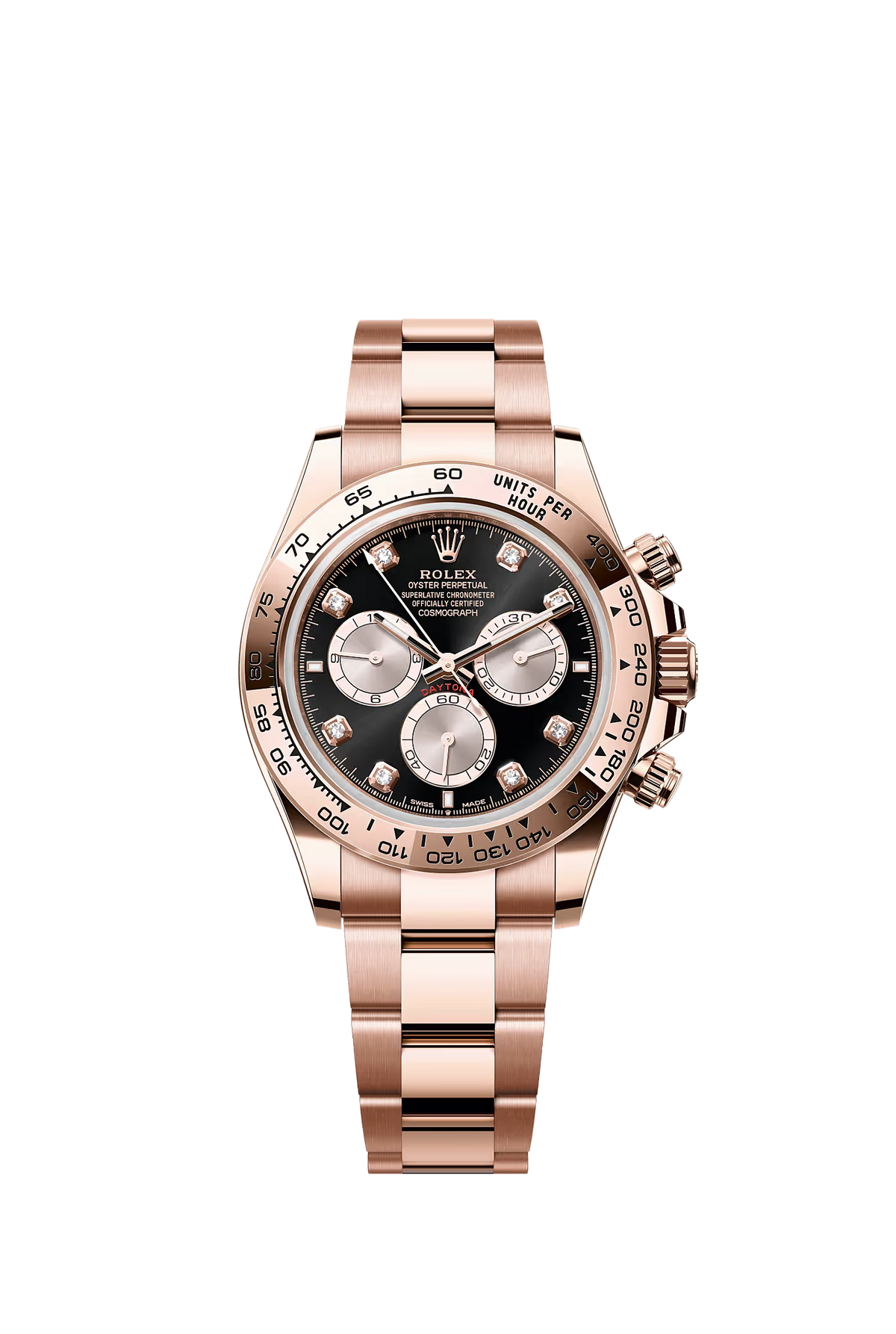 Rolex Cosmograph Daytona Everose black diamond dial 126505