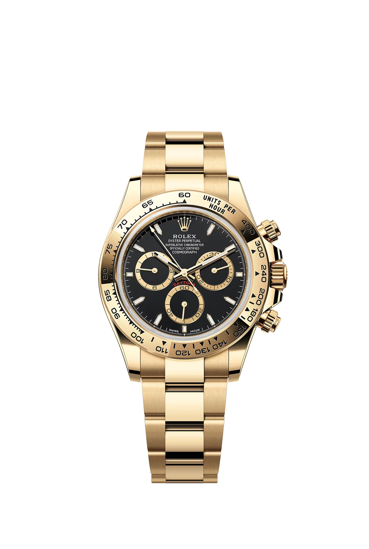 Rolex Cosmograph Daytona yellow gold black dial 126508