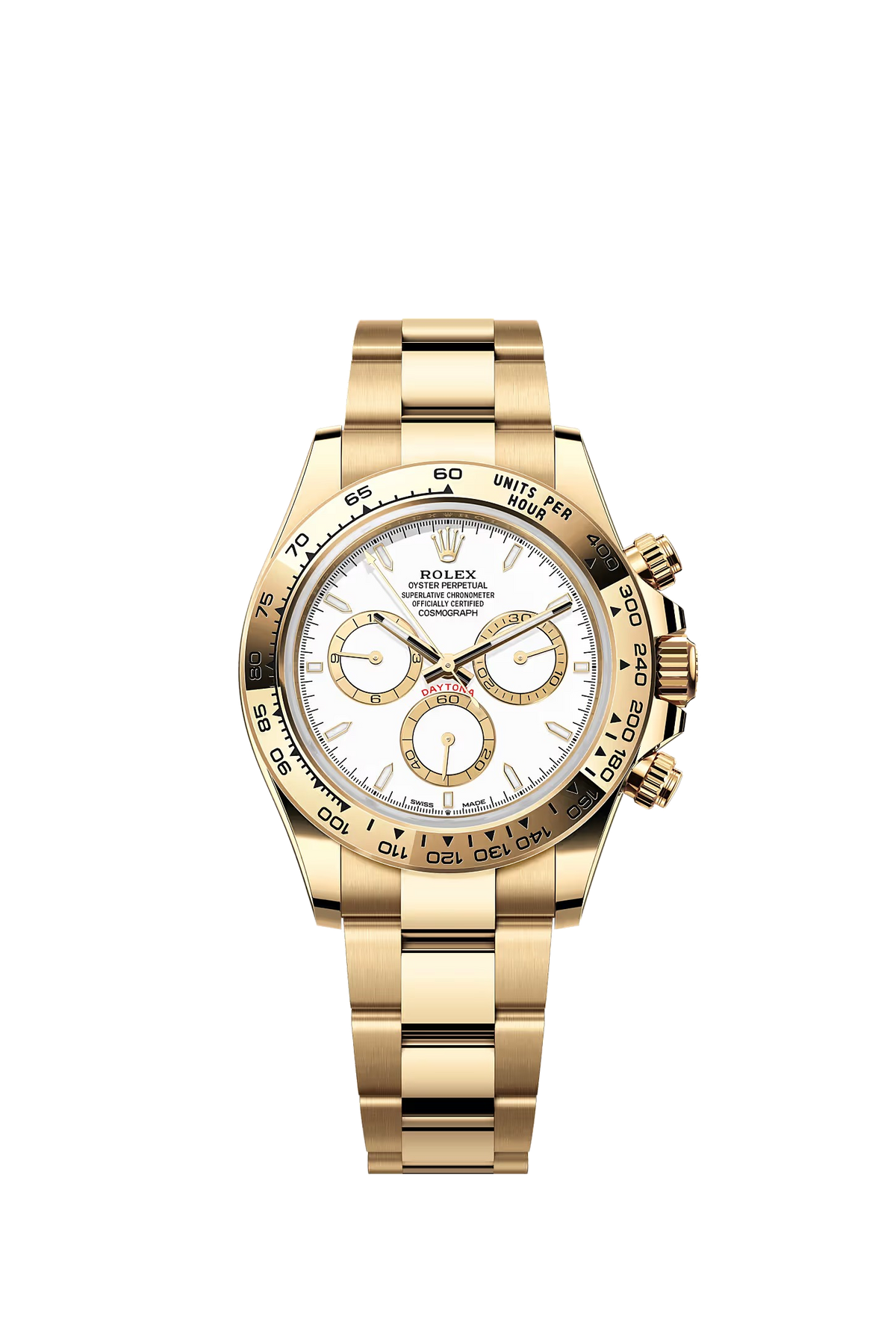 Rolex Cosmograph Daytona yellow gold white dial 126508