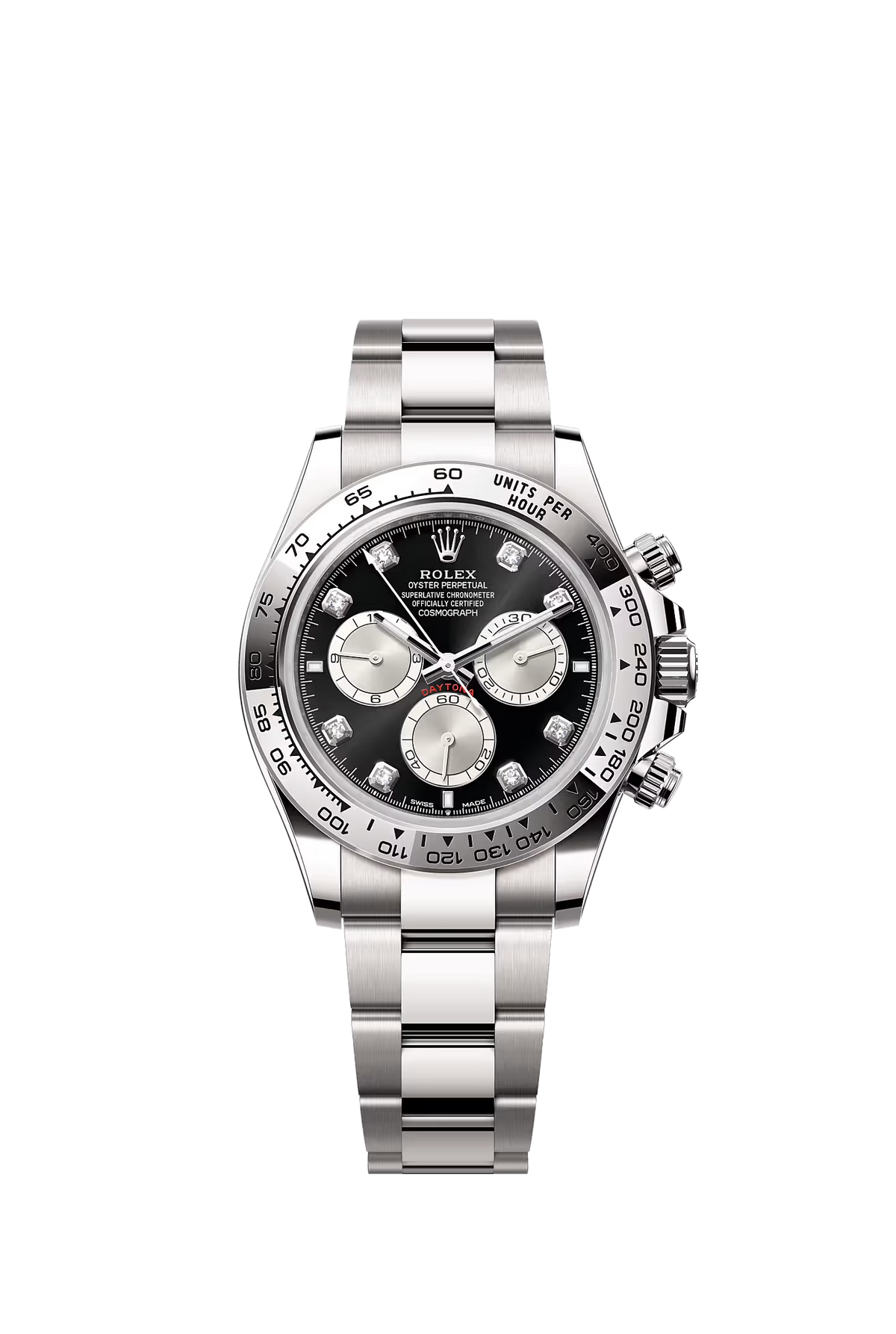 Rolex Cosmograph Daytona white gold black diamond dial 126509
