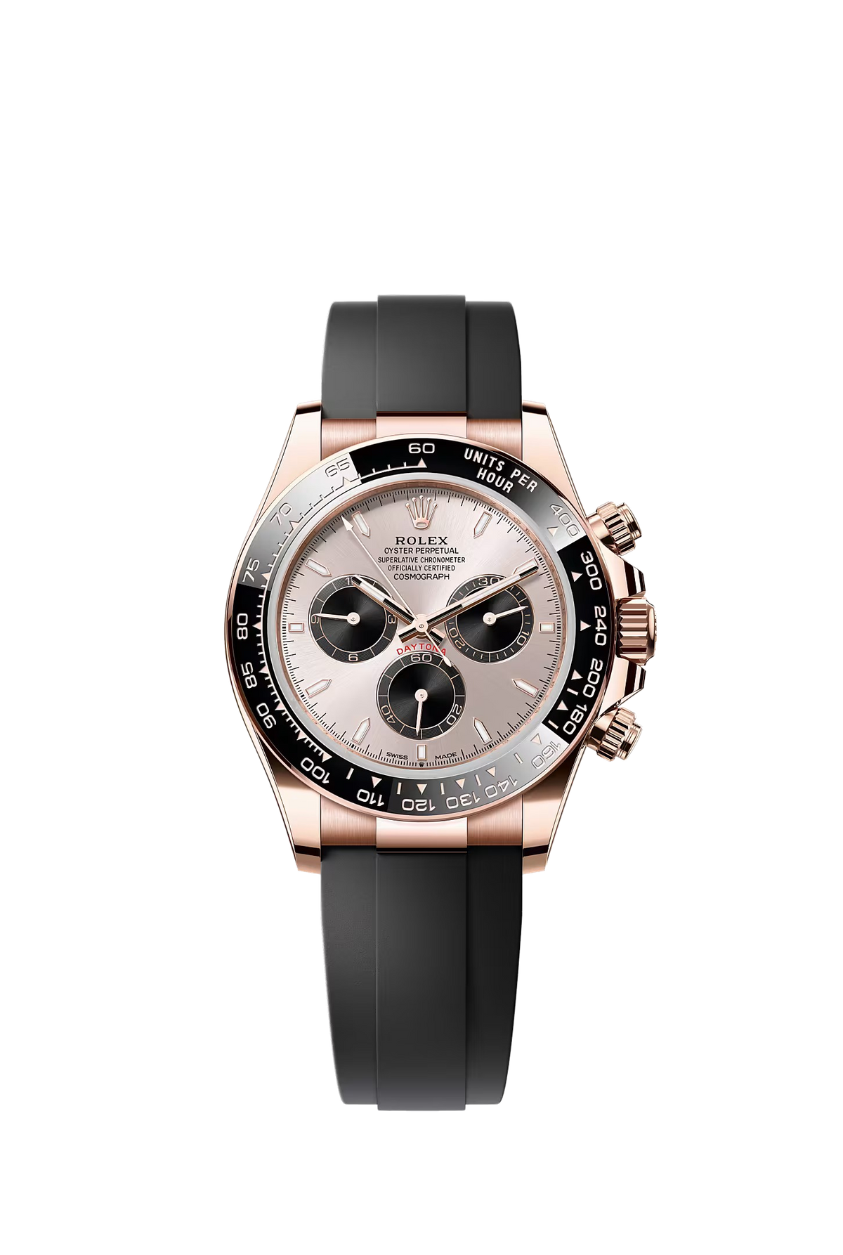 Rolex Cosmograph Daytona Everose sundust dial Oysterflex 126515LN