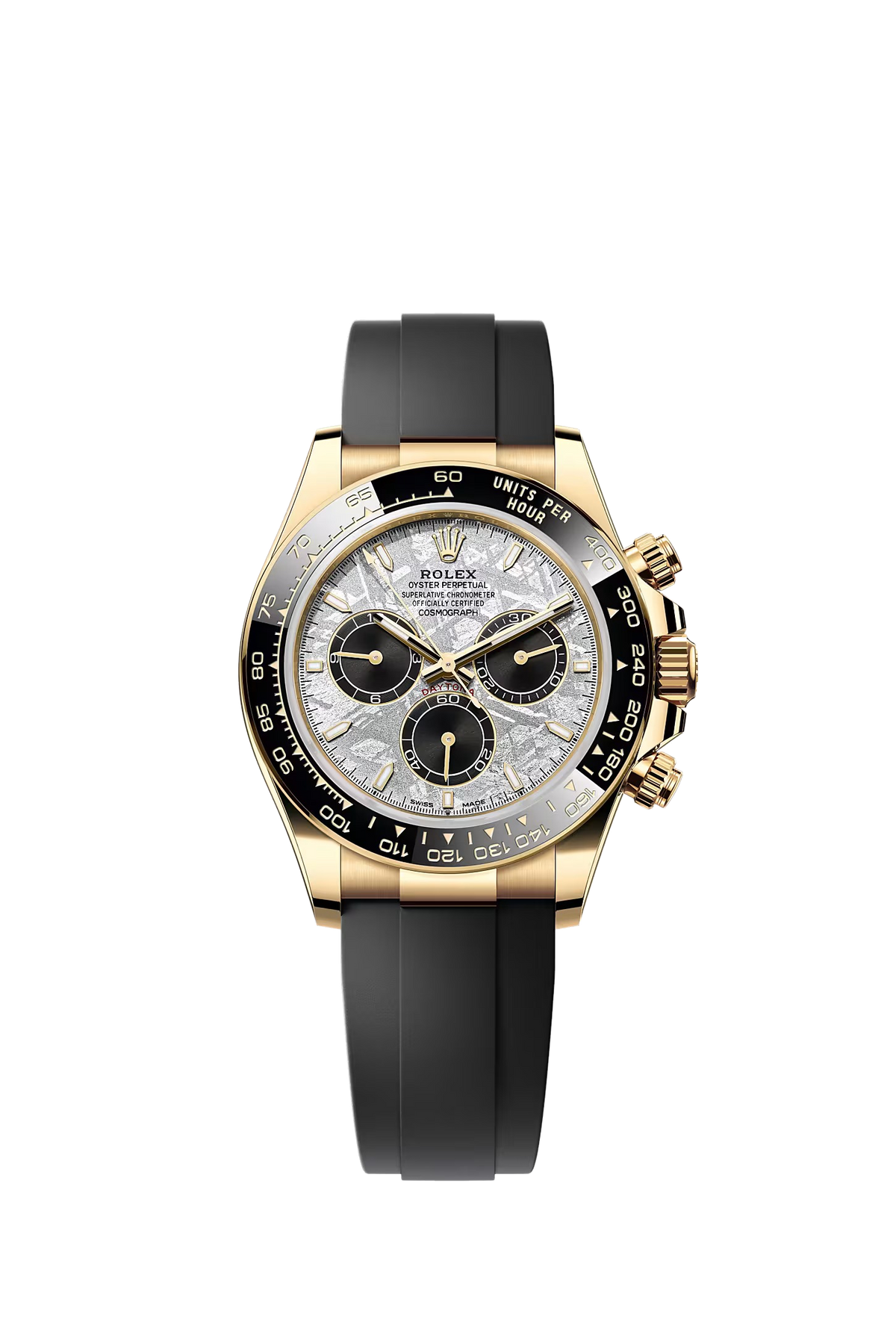 Rolex Cosmograph Daytona yellow gold meteorite dial Oysterflex 126518LN
