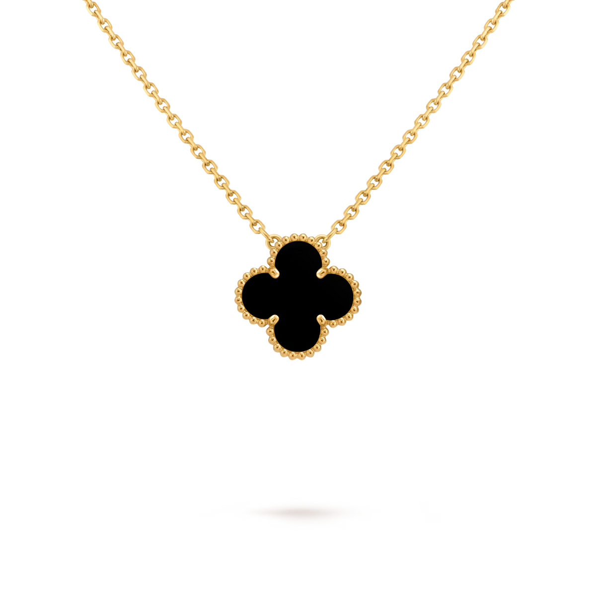 Single Clover Necklace 18k Yellow Gold